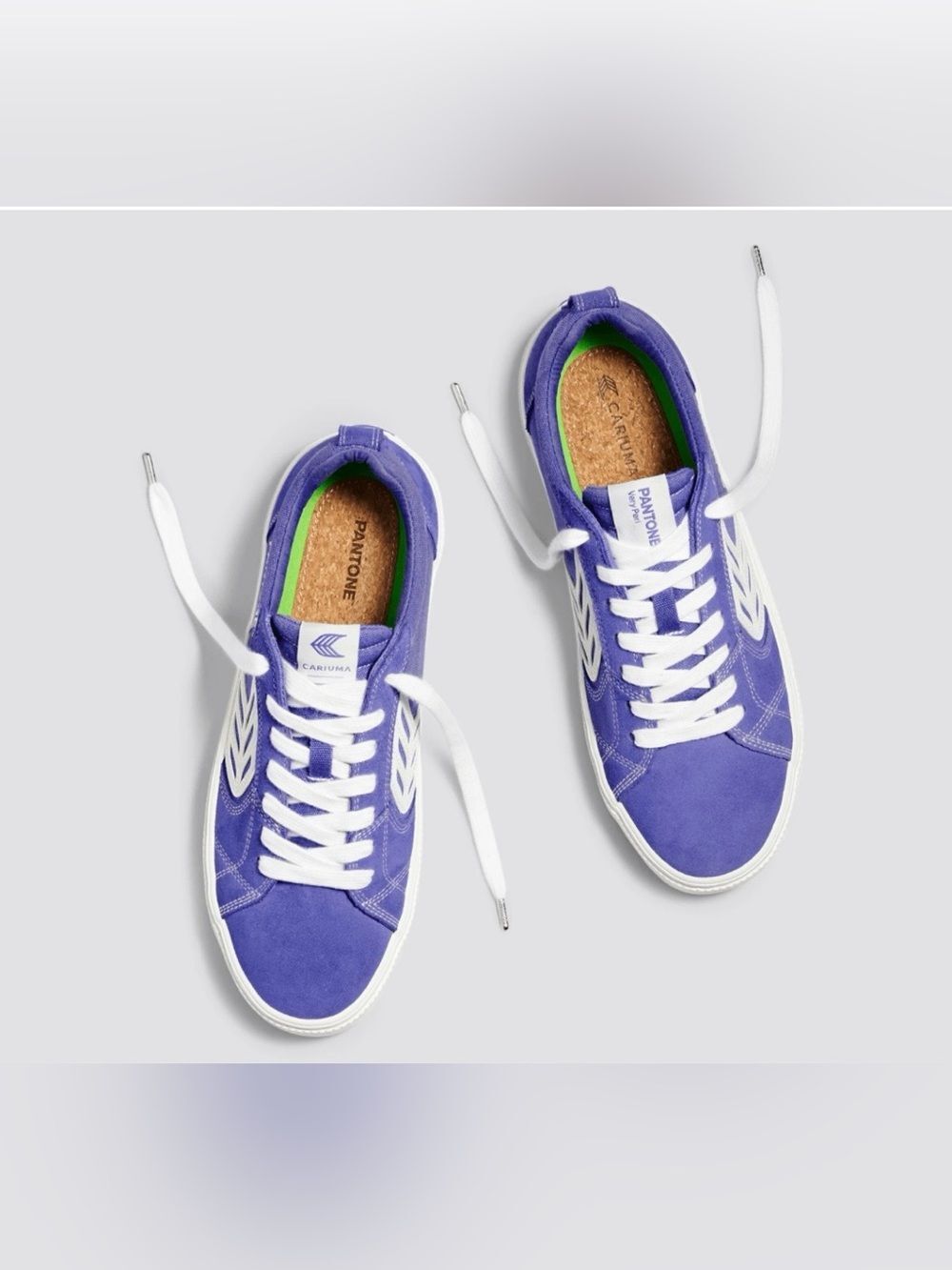Pantone VERY PERI Suede Low-Top Sneaker, Unisex men’s size 7.5; women’s size 9